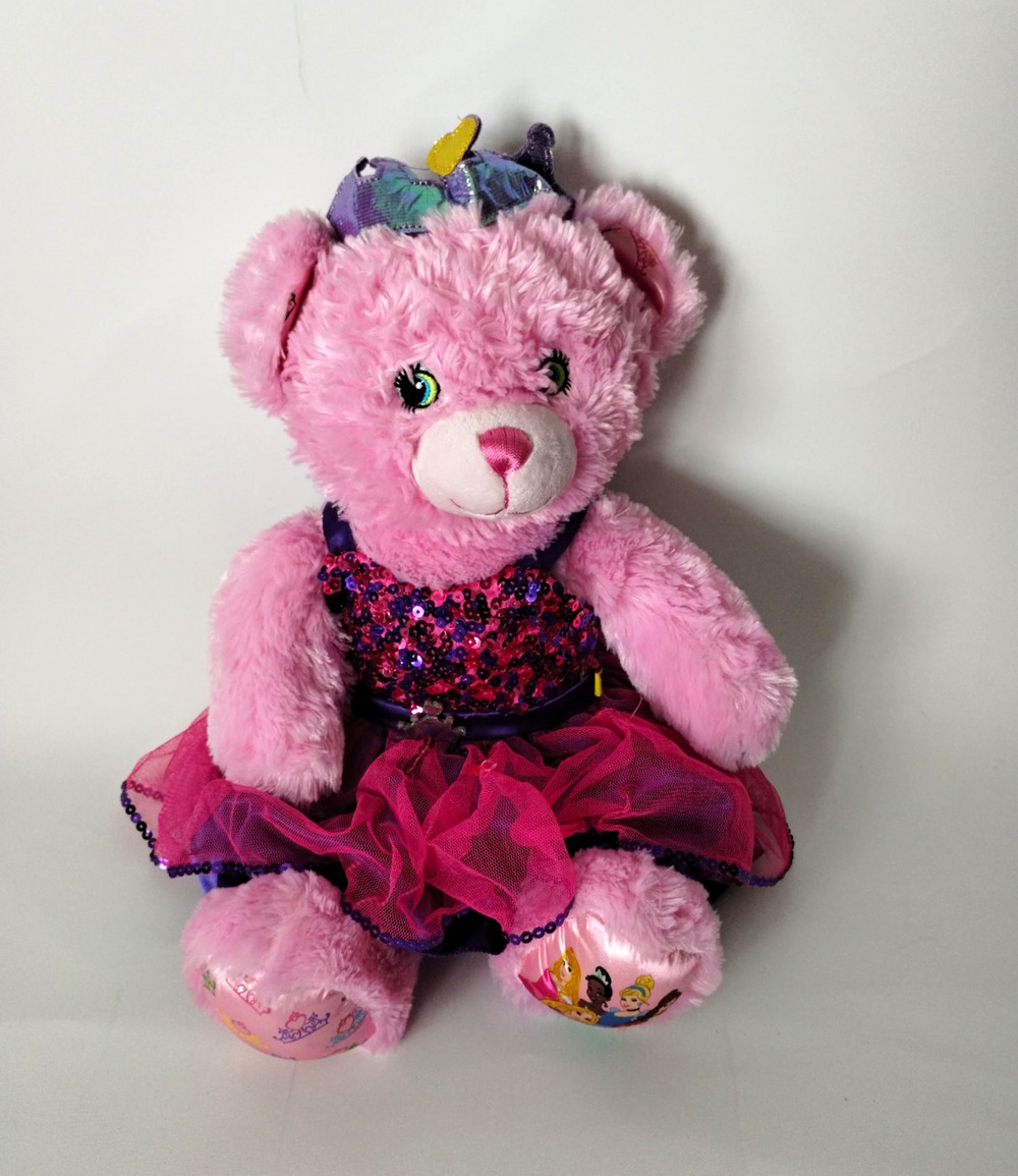 Build-A-Bear Workshop Pink Bear Plush - Disney Princess Tutu Dress & Crown